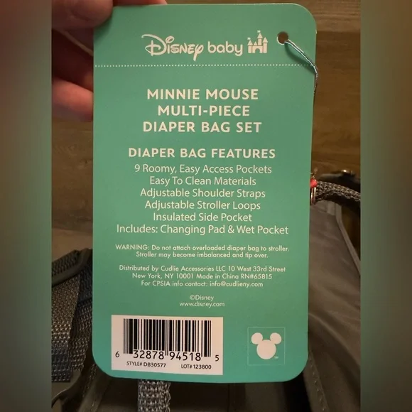 Disney Minnie Mouse Diaper Bag Backpack - Picture 4 of 4
